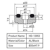 Aluminum Feet Black 4 pcs.