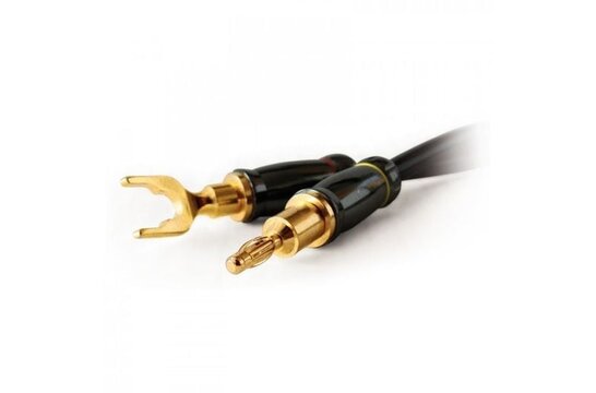 High-end Loudspeakercable with spades/banana plugs 2x3m