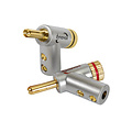 Angled Banana Plug Connector with Expandable Tip 2-Pair