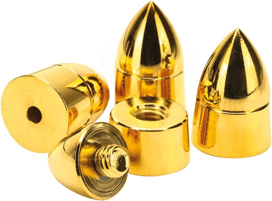 Lautsprecherspitzen Gold 4 Stück