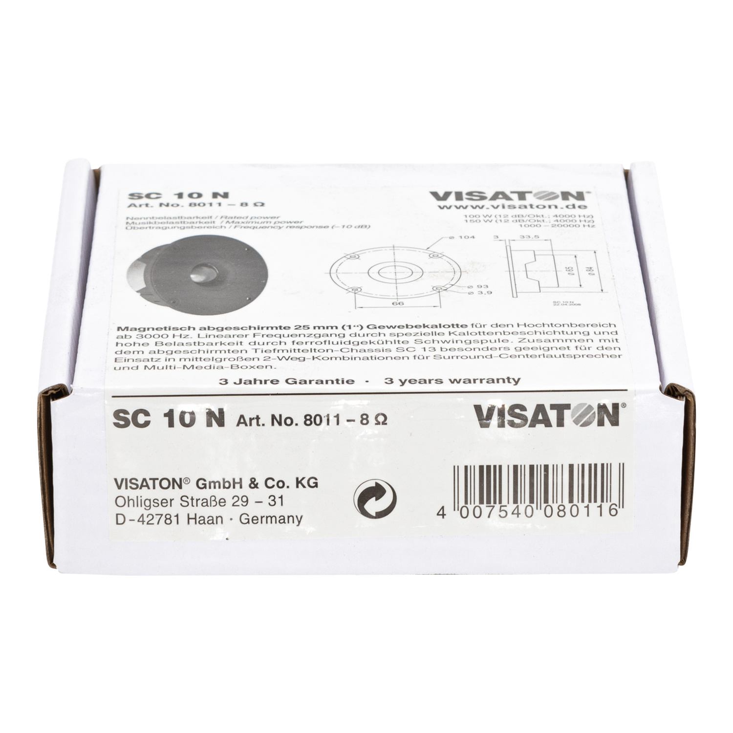 SC 10 N Tweeter a Cupola