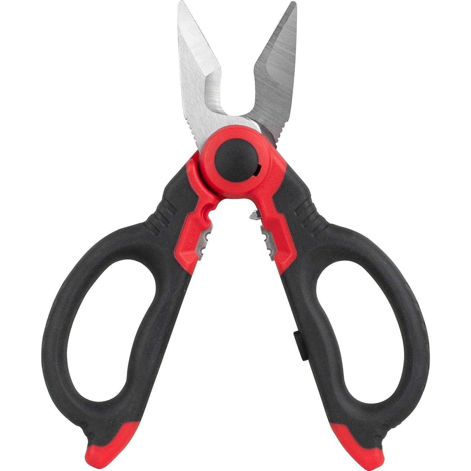Heavy Duty Electricians Scissors with Built-in Crimper and Belt Clip