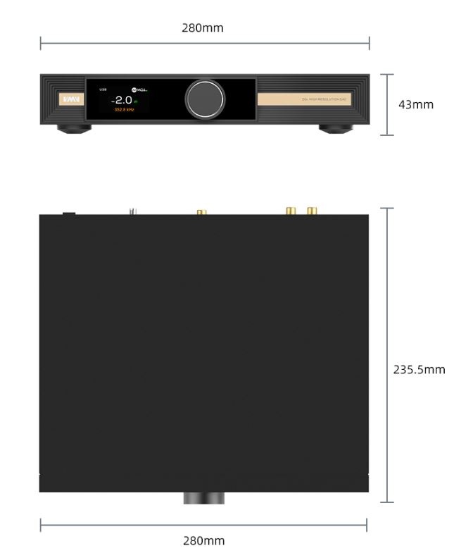 VMV D2R Flagship Audio DAC with Built-in headphone amplifier