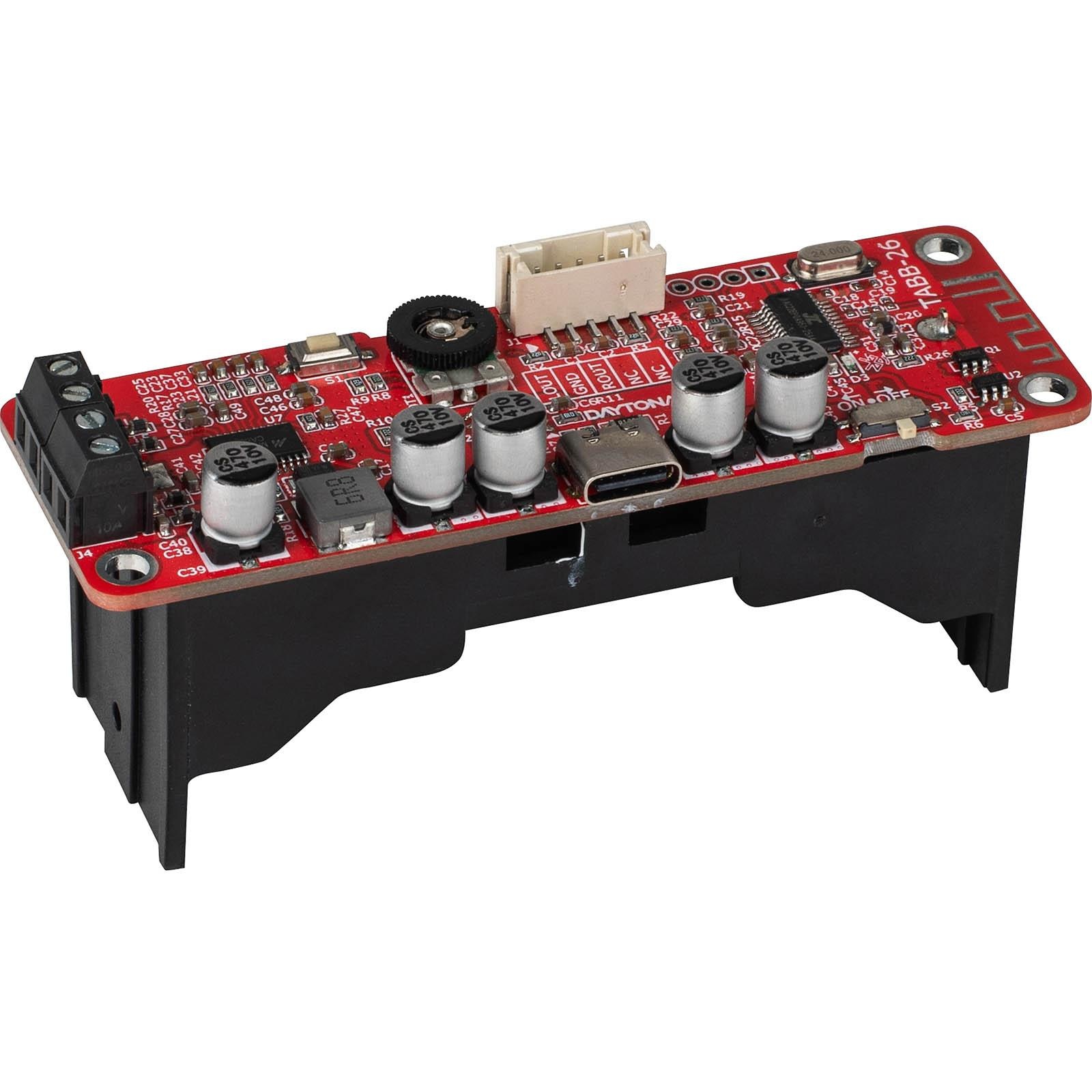 TABB-26 Twin Pairing Bluetooth 5.0 2 x 6W Amp Board with 26650 Battery Holder/Charger