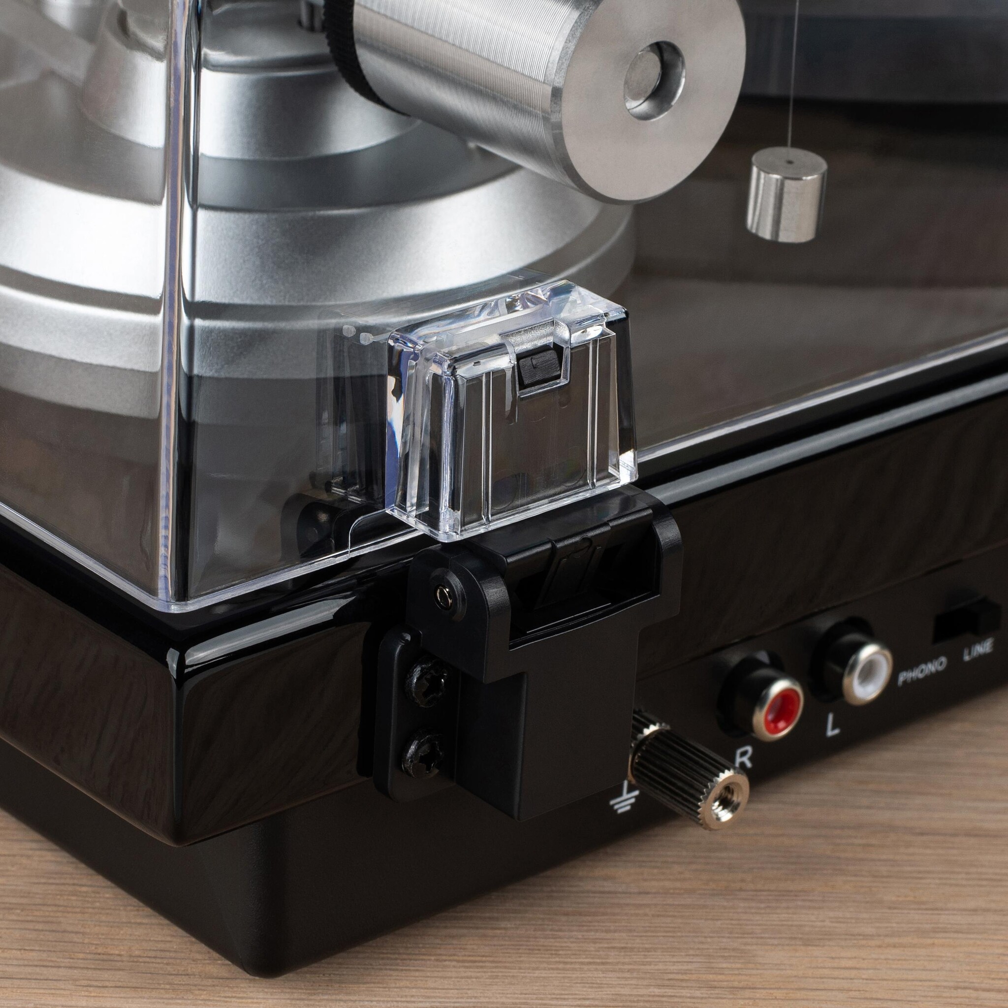 Belt Drive Turntable with USB, Bluetooth, Audio Technica AT-VM95E Cartridge - Gloss Black