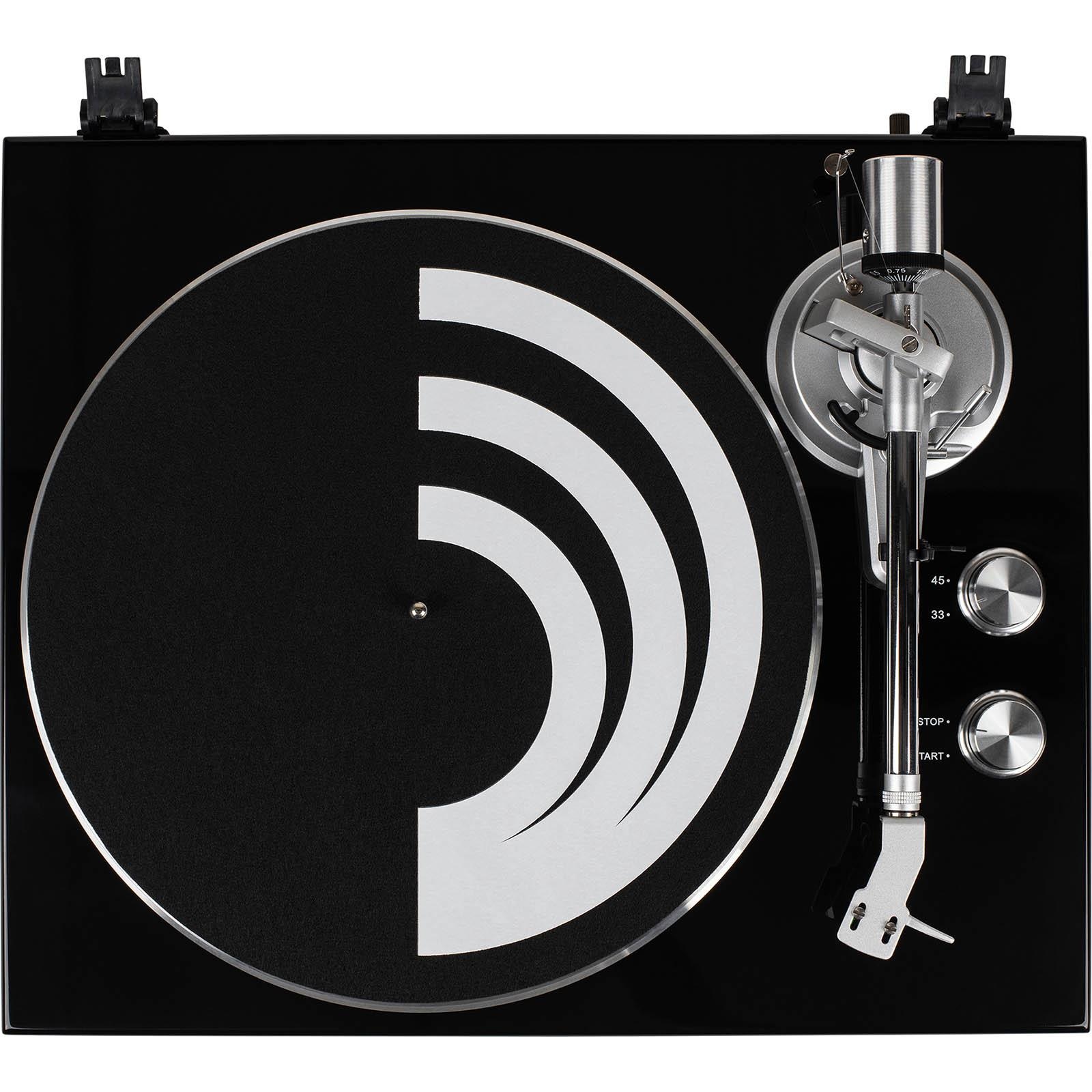 Belt Drive Turntable with USB, Bluetooth, Audio Technica AT-VM95E Cartridge - Gloss Black