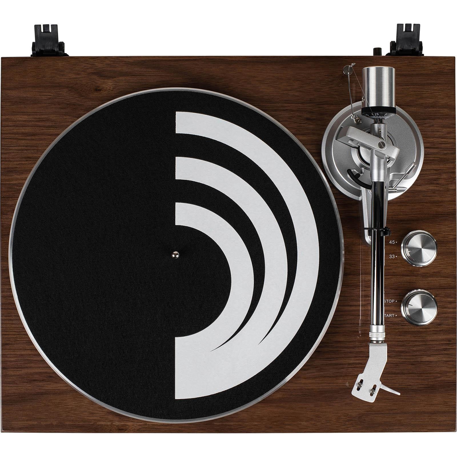 Belt Drive Turntable with USB, Bluetooth, Audio-Technica AT-VM95E Cartridge - Wood