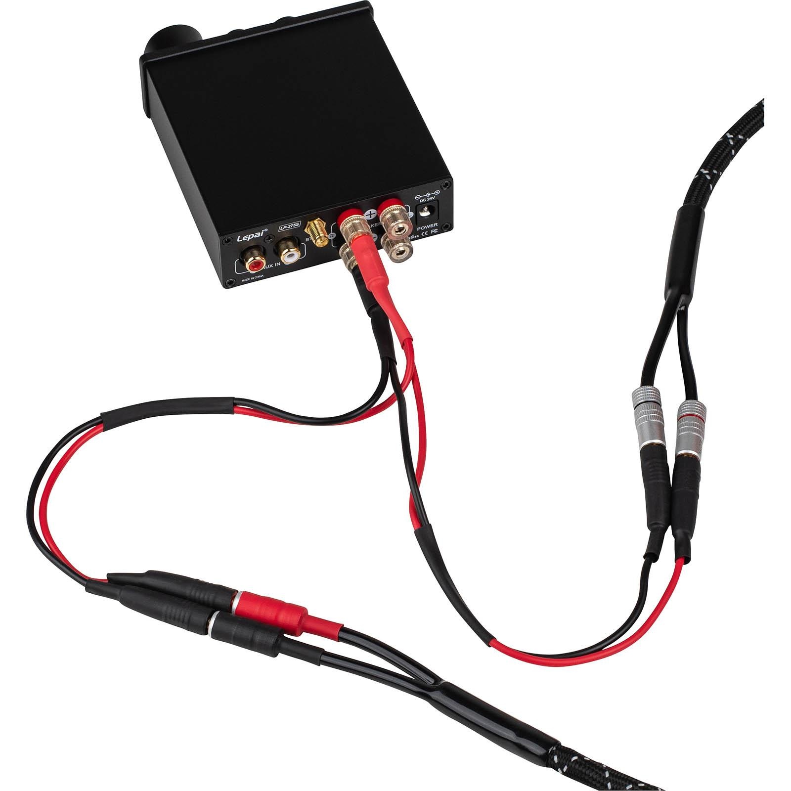 Single Pair Parallel Banana Jack Splitter with 25 cm x 14 AWG Wires