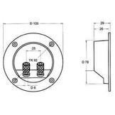 1347147 Round Terminal Cup | Screw Binding | Ø 105 mm