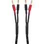 189-700 Professional Grade Braided Speaker Cable Wire with Gold Plated Banana Jacks 14 AWG