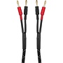 189-704 Professional Grade Braided Speaker Cable Wire with Gold Plated Banana Jacks 14 AWG