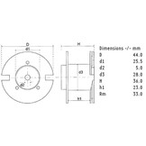 CO44/100/050 | 10 mH | 3,48 Ω | 5% | 24 AWG | Tube Core Coil