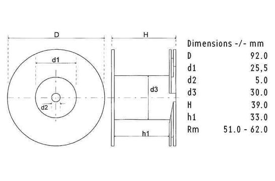 CO92/4.7/140 | 4,7 mH | 0,52 Ω | 5% | 15 AWG | Corobar Spule