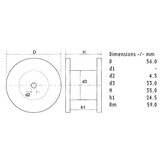 DR56/120/085 | 12 mH | 0,77 Ω | 5% | 20 AWG | Ferrobar Coil