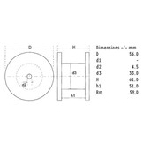 DR56/18/112 | 18 mH | 0,748 Ω | 5% | 17 AWG | Ferrobar Spule
