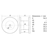 DR56/8.2/140 | 8,2 mH | 0,33 Ω | 5% | 15 AWG | Ferrobar Coil