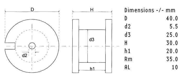HQ40/1.8/095 | 1,8 mH | 0,26 Ω | 5% | 19 AWG | Roller Core Coil