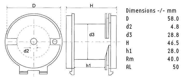 HQ58/1.8/160 | 1,8 mH | 0,08 Ω | 5% | 14 AWG | Roller Core Coil