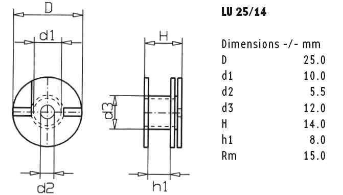 LU25/008/071 | 0,08 mH | 0,19 Ω | 3% | 21 AWG | Choke Coil