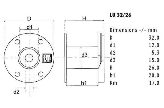LU32/012/071 | 0,12 mH | 0,28 Ω | 3% | 21 AWG | Choke Coil