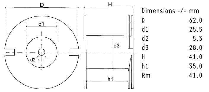 LU62/1.5/140 | 1,5 mH | 0,34 Ω | 3% | 15 AWG | Air Coil