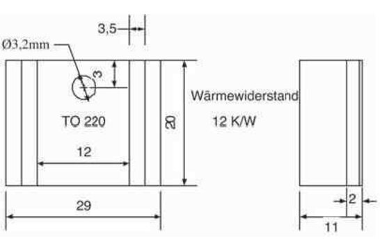 TO247 Cooling Body Black Anodized Aluminium