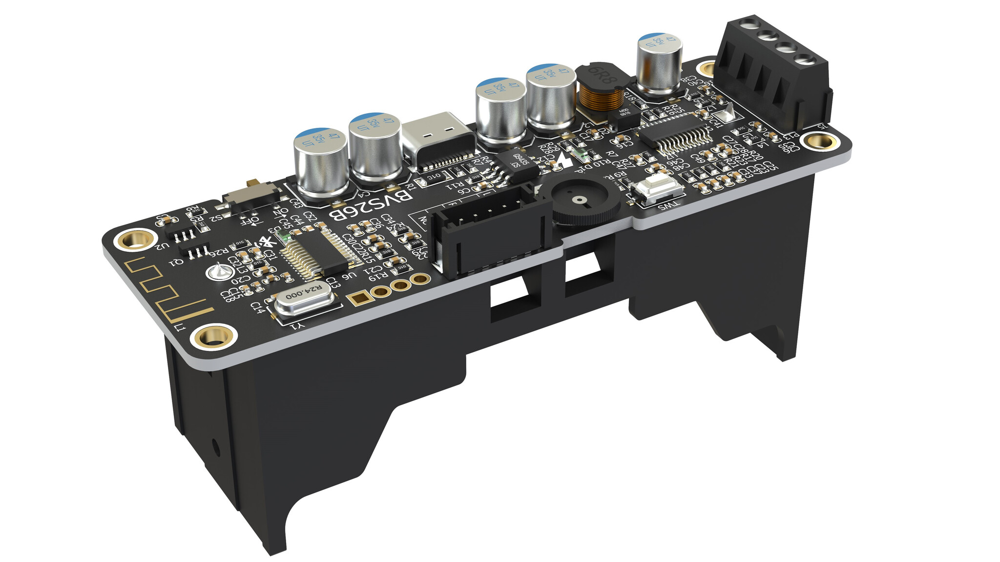 AA-AB32502 2x63W Amplifier w Bluetooth 5.0 and Aux input and AUX output w Li-ion battery 26650  - BVS26B