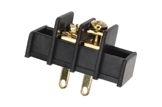 012-0361 Gold-Plated Screw terminals für PCB mounting | 2-Pins
