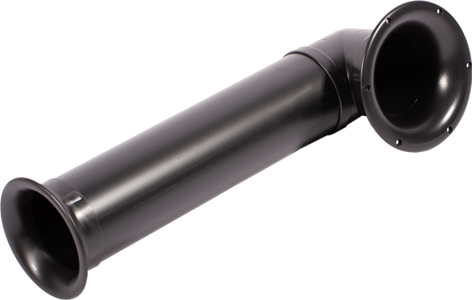 051-0051 Bassreflexöffnung angled set 90° | Ø100 x 400 mm