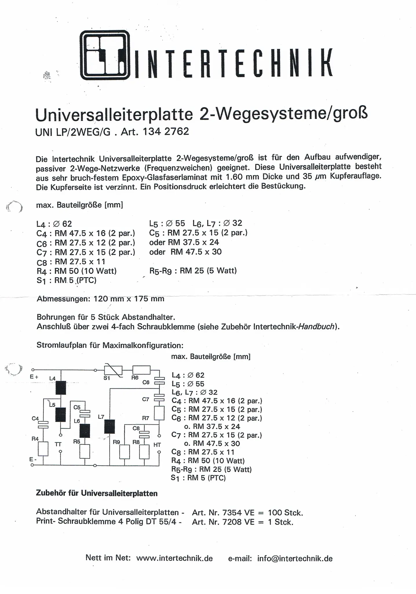 LP/2WEG/G Universal PCB Board | 120 x 175 mm