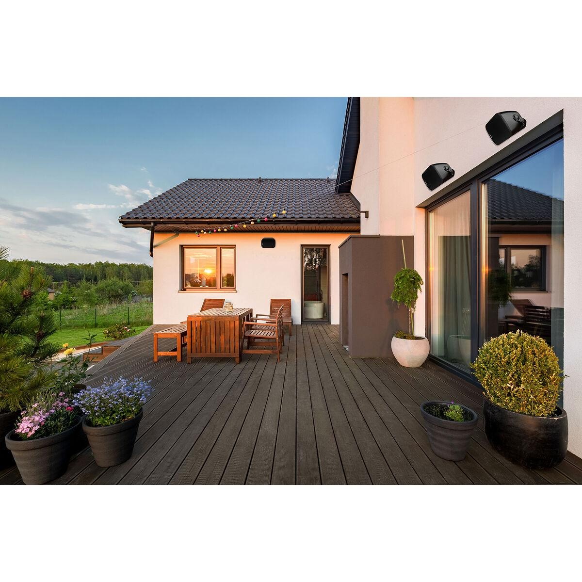 IO65XTB 6-1/2" IP66 2-Way Indoor/Outdoor Speaker Pair with Radiator Black