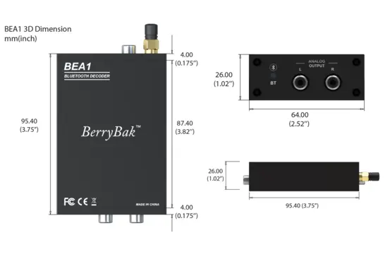 BerryBak BEA1 Multi-Function Audio Decoder