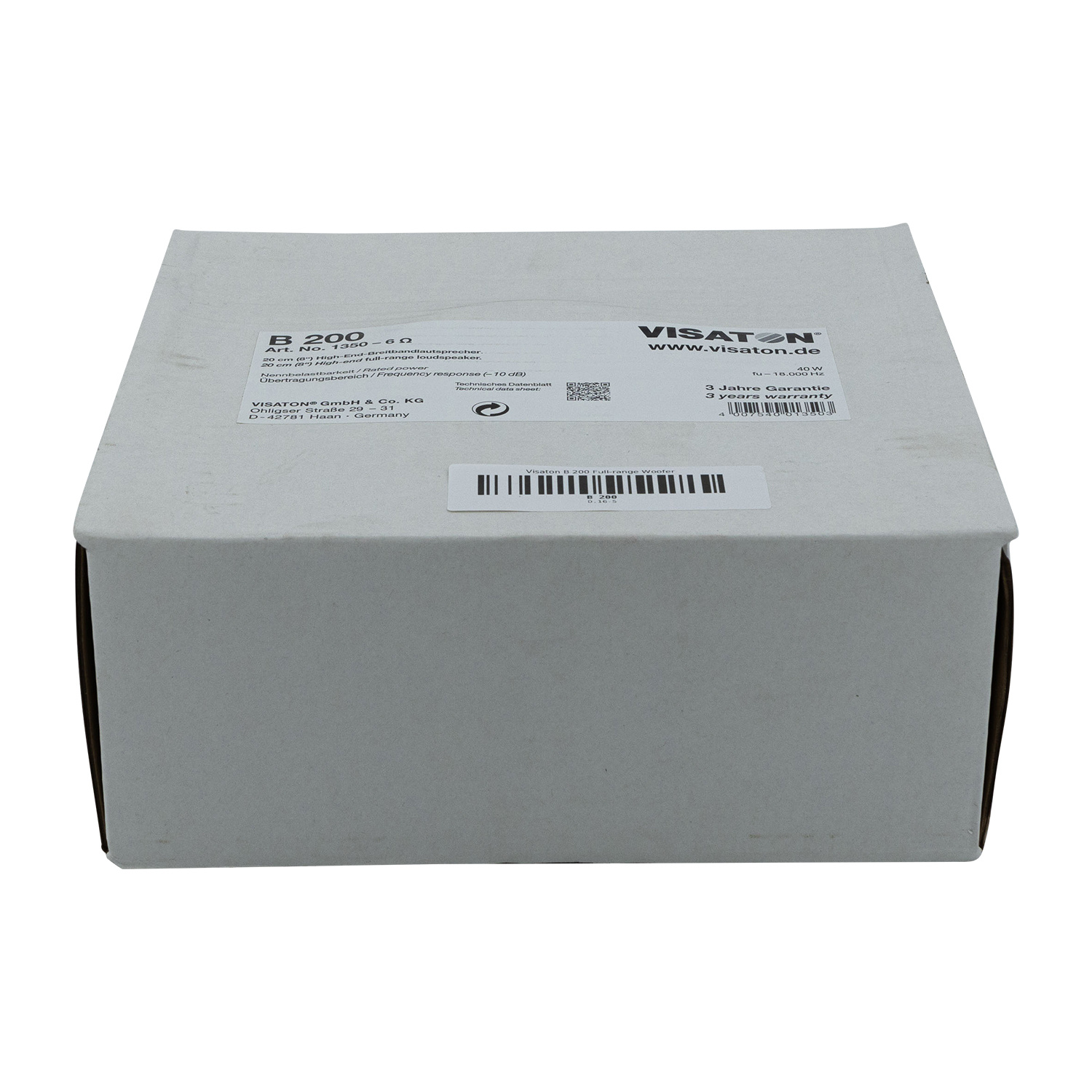 B 200 8" High-End Full-Range Loudspeaker 6 Ohm