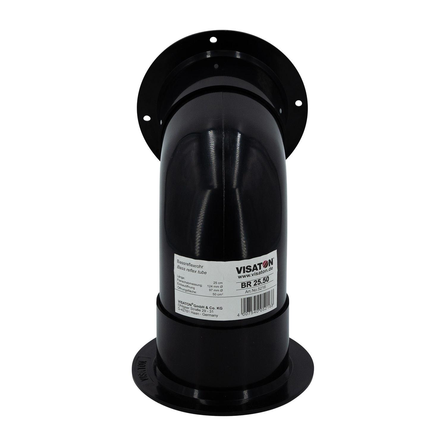 BR 25.50 Angled Speaker Cabinet Port Tube 76mm ID x 254mm L Flared