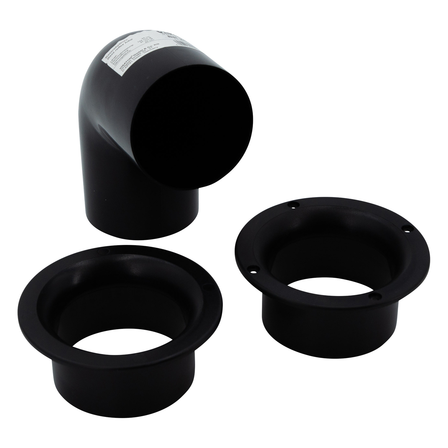 BR 25.50 Angled Speaker Cabinet Port Tube 76mm ID x 254mm L Flared