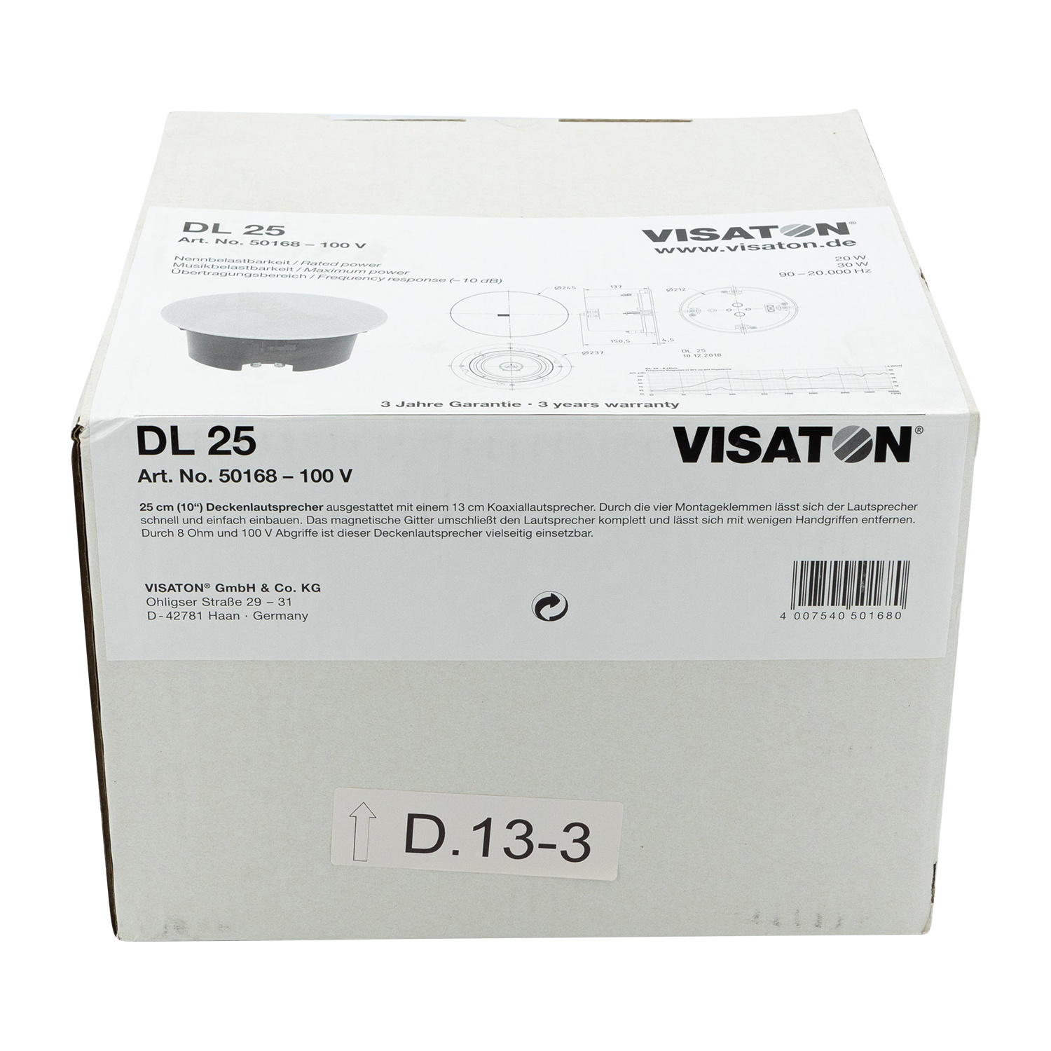 DL 25 25.4cm 100V Deckenlautsprecher