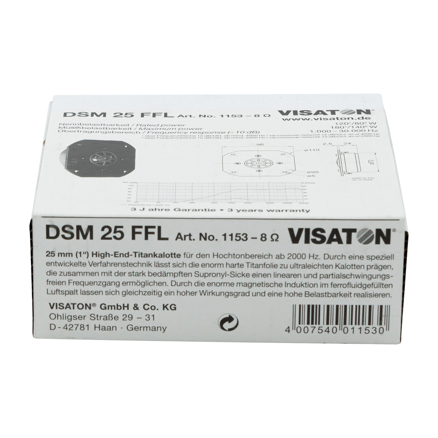 DSM 25 FFL Dome Tweeter