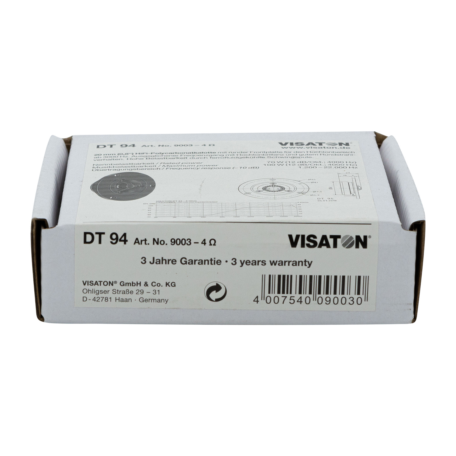 DT 94 - 4 Polycarbonate HiFi Tweeter 4 Ohm