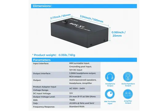 BOX X1 MM Phono PreAmplificatore
