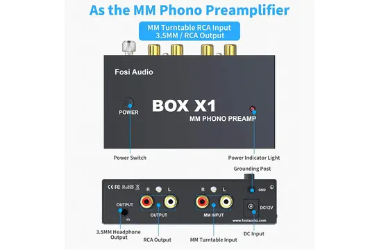 BOX X1 MM Phono PreAmplificatore