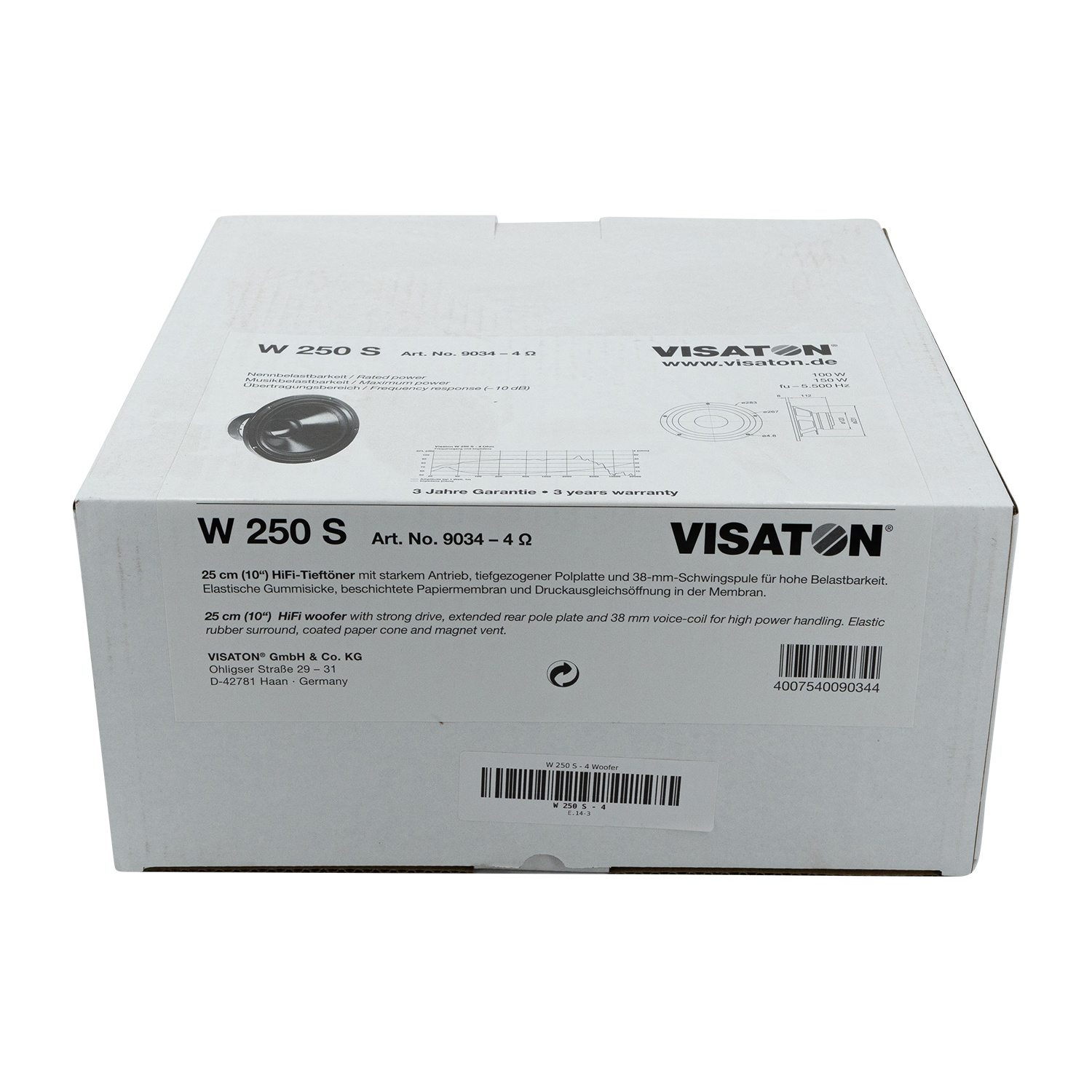 W 250 S - 4 Tieftöner