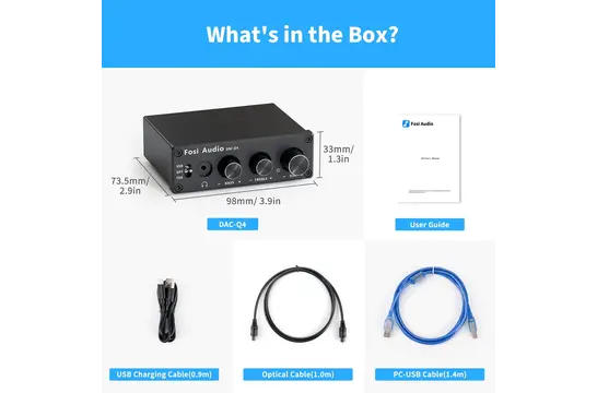 Q4 Audio DAC & Amplificatore per Cuffie