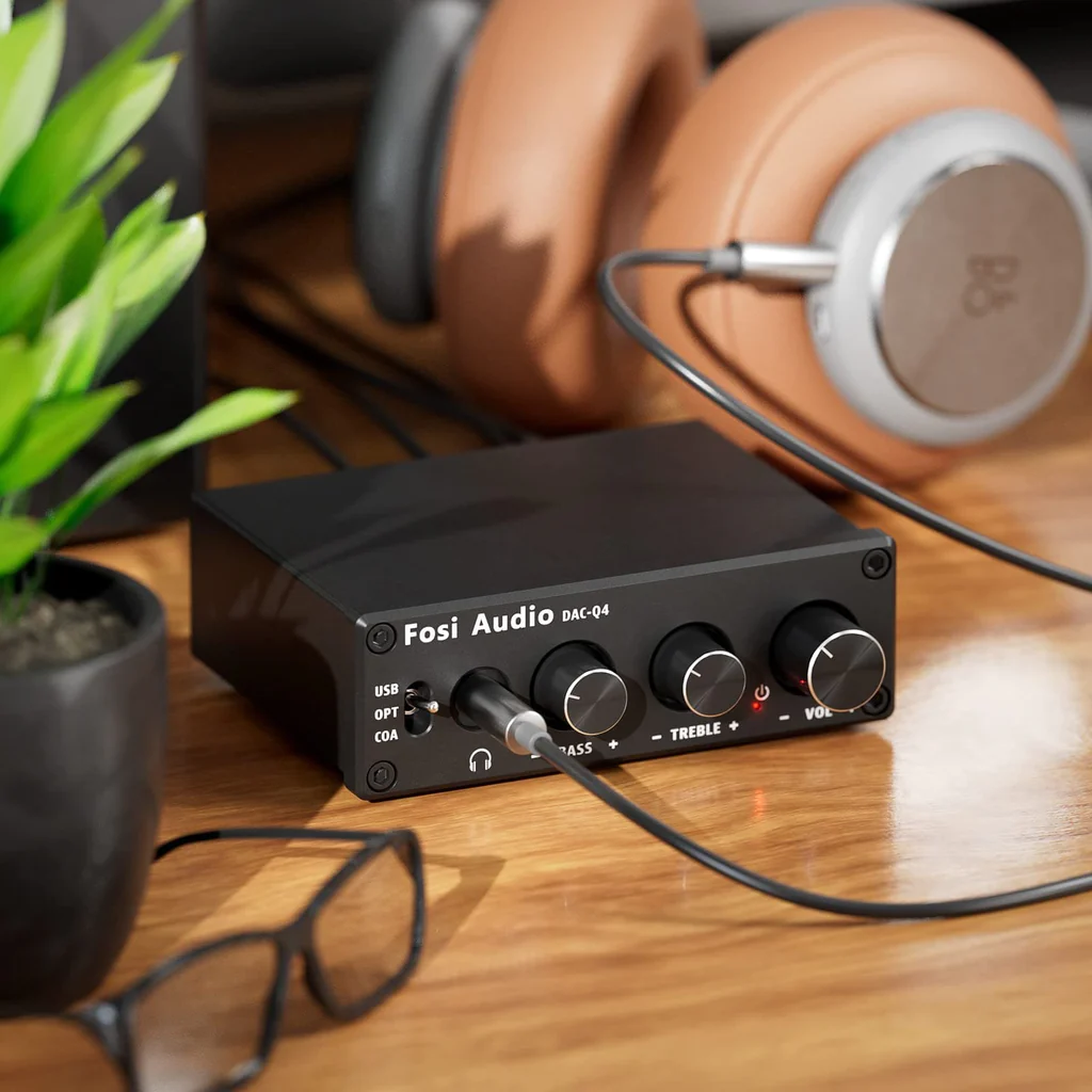 Q4 Audio Mini Stereo DAC & koptelefoon versterker