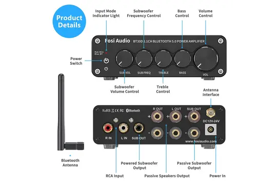 BT30D 2.1 Amplificatore