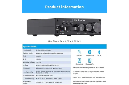 BL20C 2.1 Amplificatore