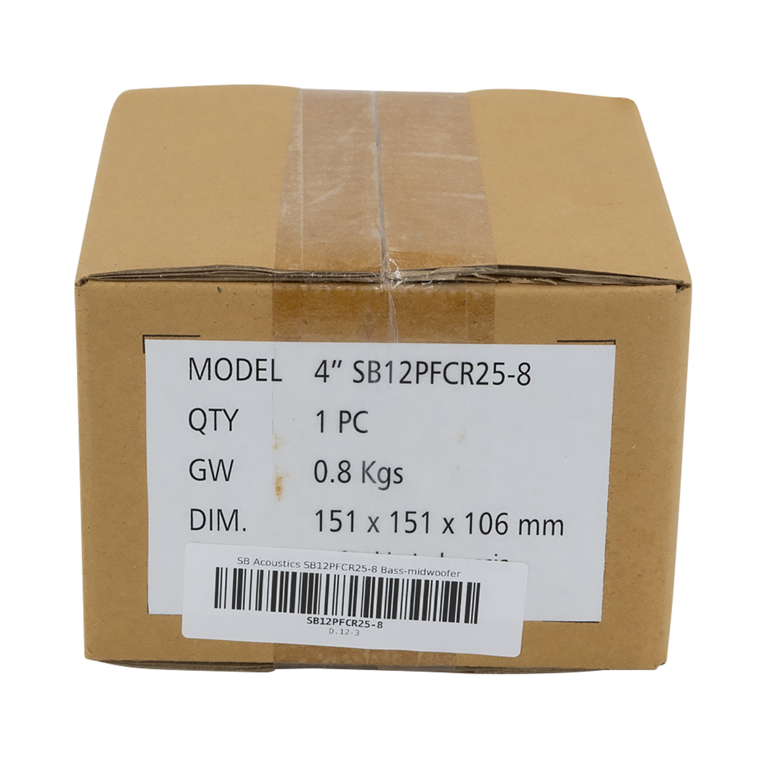 SB12PFCR25-8 4" Paper cone Bass-midwoofer 8 Ohm