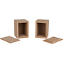 Knock-Down MDF 1,13 L  Micro Bookshelf Speaker Cabinet Pair