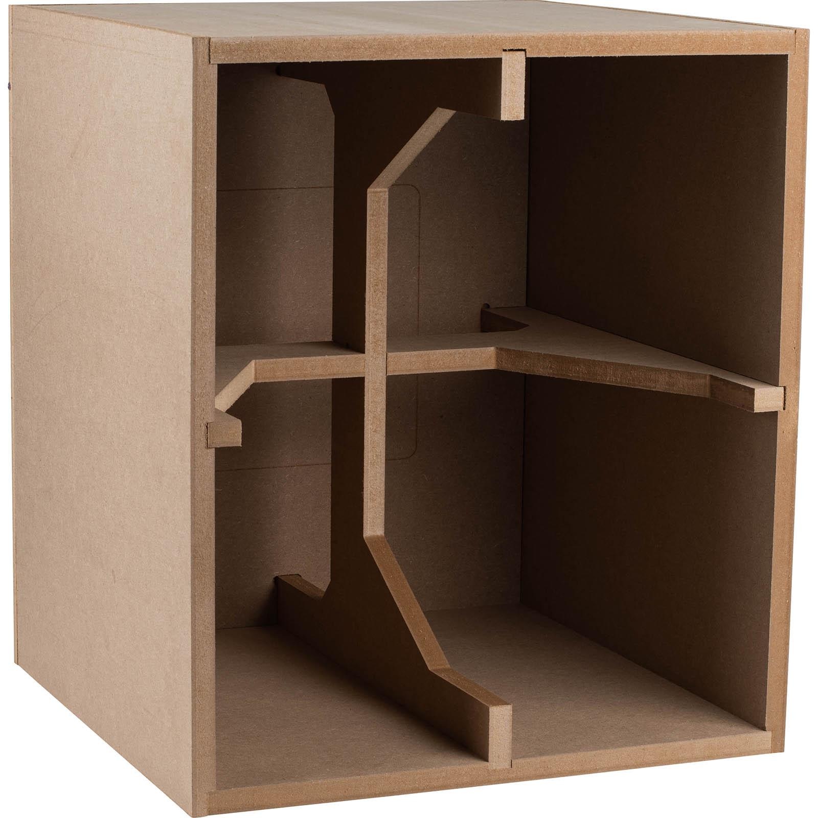 Knock-Down MDF 113 Liter Subwoofer Cabinet with Blank Baffle | up to 18'' sub