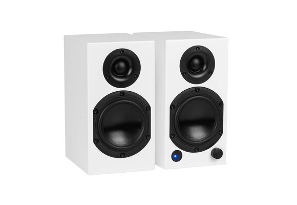 M4-White Aktiv Regallautsprecher