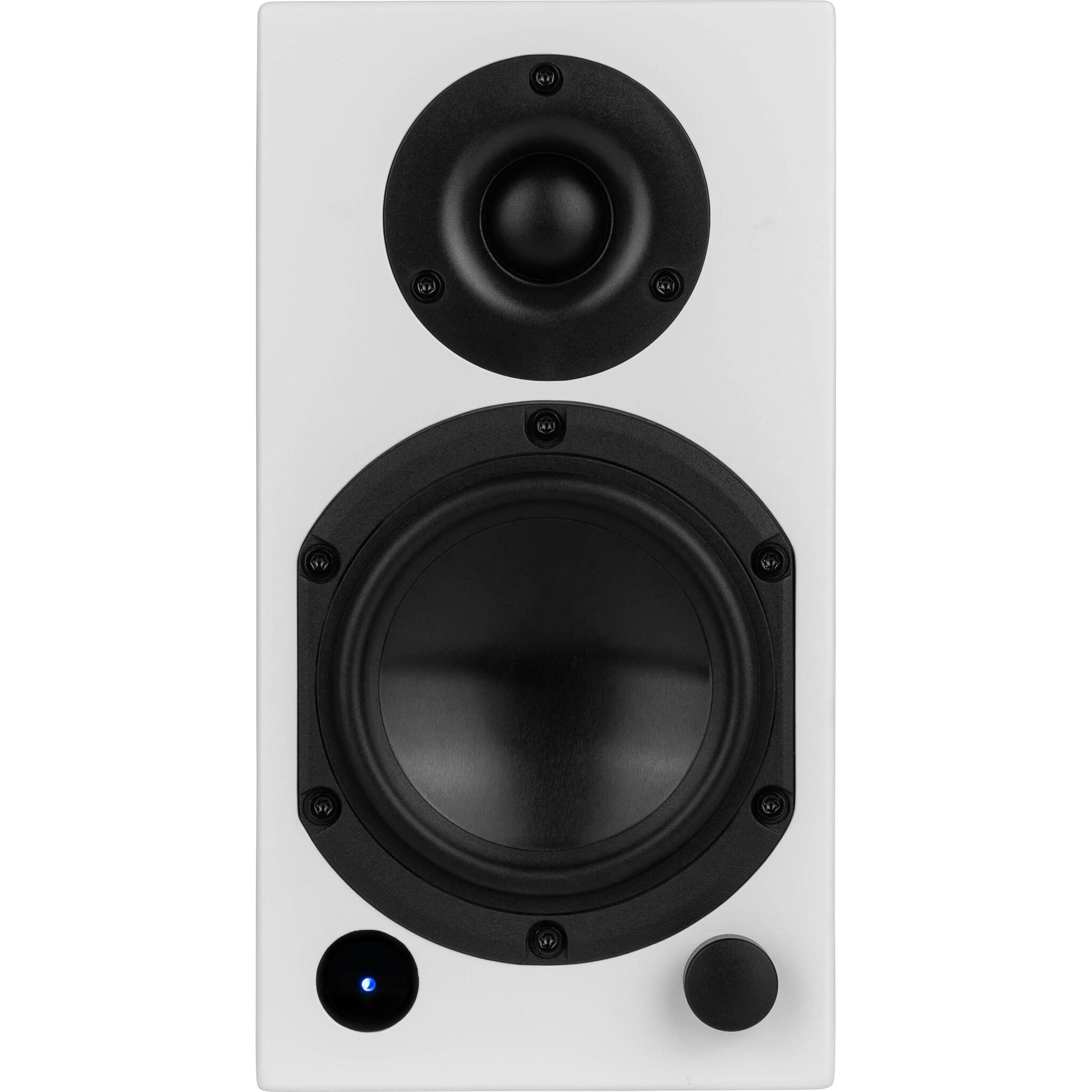 M4-White Active Bookshelf Speakers